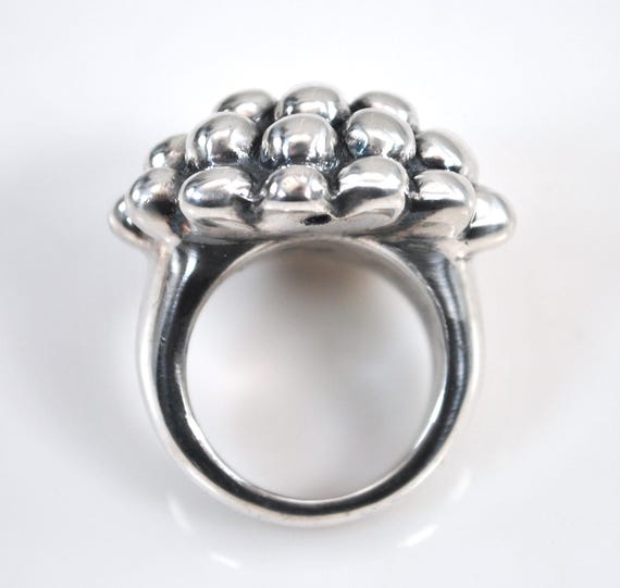 Signed Sterling Silver Chunky Ring - image 5
