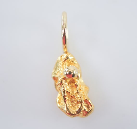 14K Gold Nugget Pendant