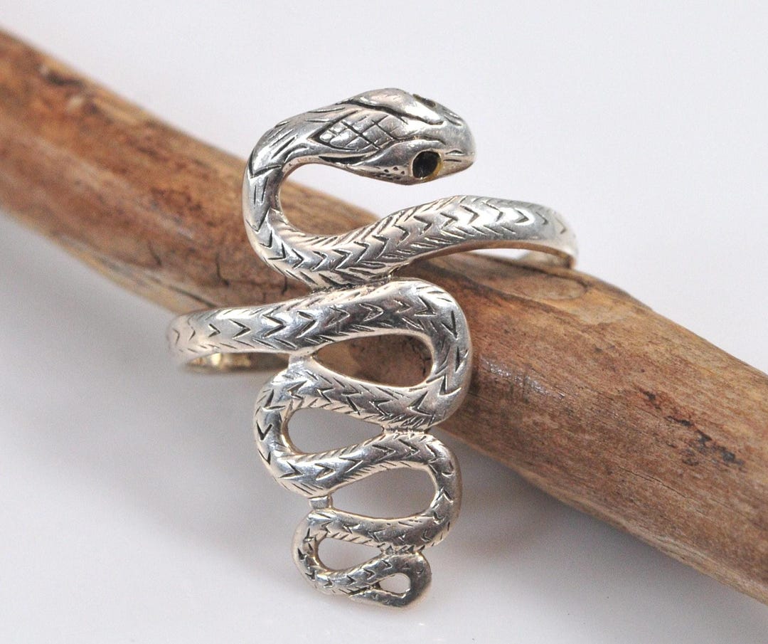Sterling Silver Snake Ring - Etsy