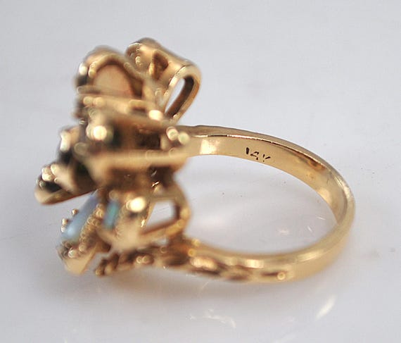 14K Gold Opal Statement Ring - image 8