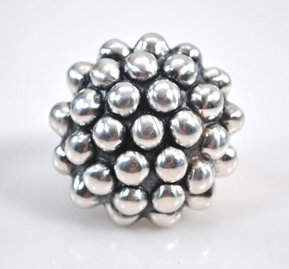 Signed Sterling Silver Chunky Ring - image 3