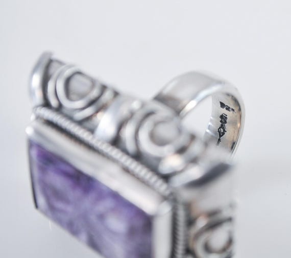 HEAVY Native American Signed 925 Sterling Silver … - image 7