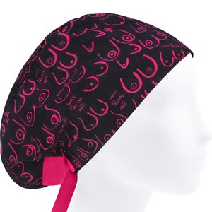 Scrub caps, surgical cap, scrub hats, nurse cap breast, cancer awareness hat