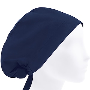 Scrub cap, scrub hat, surgery caps, surgical hats, solid navy blue or hat