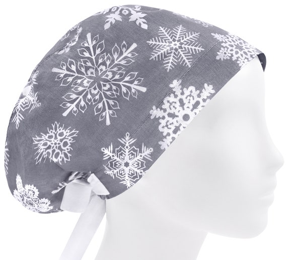 Snowflakes Scrub Cap Scrub Hats 