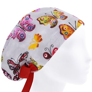 Surgical cap, scrub caps, scrub hats, surgery caps, butterfly nurse hat