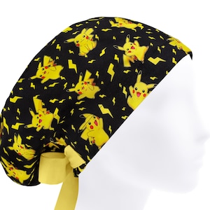 Bande dessinée de casquettes de gommage, jeu de chapeaux de gommage, femmes de casquette chirurgicale, bonnet de gommage pour femme, anime de casquette d'infirmière