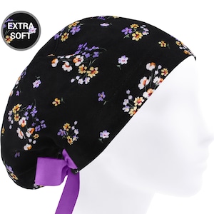 Surgical cap, scrub caps, floral scrub hats, nurse scrub cap, flowers