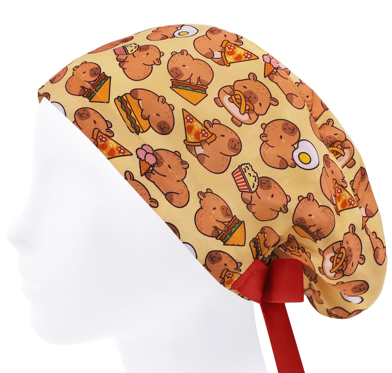 Capybara Scrub Hats, Euro Surgical Caps, Nurse Cap for Women, Vet ...
