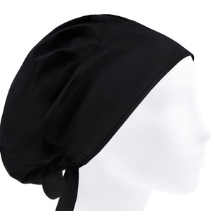 Surgical cap women, scrub hats, surgery caps, nurse hat, solid black