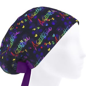 Anesthesia scrub cap, surgical caps women, surgery nurse caps, surgeon hats, anesthesiologist hat, reanimatology cap, anesthesiology gift