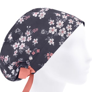 Surgical scrub cap, surgery caps, scrub hats, floral nurse hat