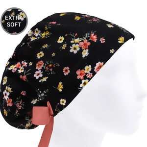 Scrub caps, scrub hat, surgery cap, surgical hats floral