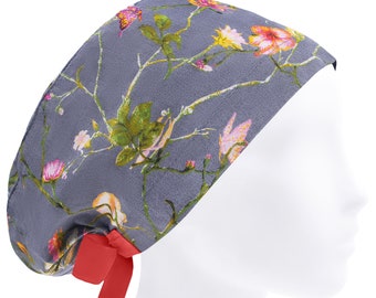 Gorros quirúrgicos florales, gorro quirúrgico con mariposa, gorro de cirugía, gorros quirúrgicos