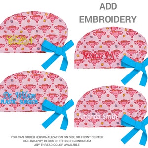 Nurse Cap, Scrub Caps, Surgical Cap Women, Scrub Hat OB GYN, Uterus ...