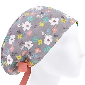 Scrub cap, scrub hat, surgery caps, surgical hats floral