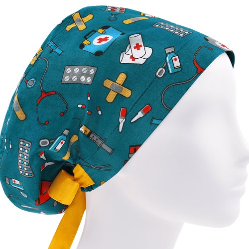 Nurse Cap Scrub Caps Surgical Cap Women Scrub Hats Blue Etsy