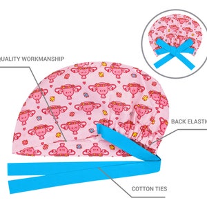 Nurse Cap, Scrub Caps, Surgical Cap Women, Scrub Hat OB GYN, Uterus ...