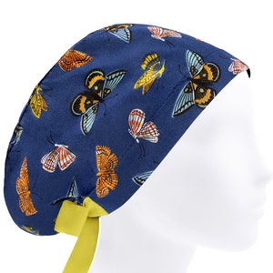 Scrub hats, surgical cap, butterfly scrub hat, scrub caps for women