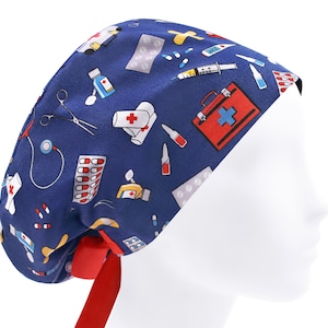 Nurse cap, scrub caps, surgical cap women, scrub hats, blue medical hat