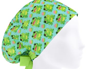 Frog Scrub Cap: Women's Toad Nurse Hat