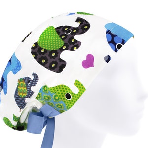 Surgical scrub hat, scrub caps, or scrub hats, scrub cap elephant