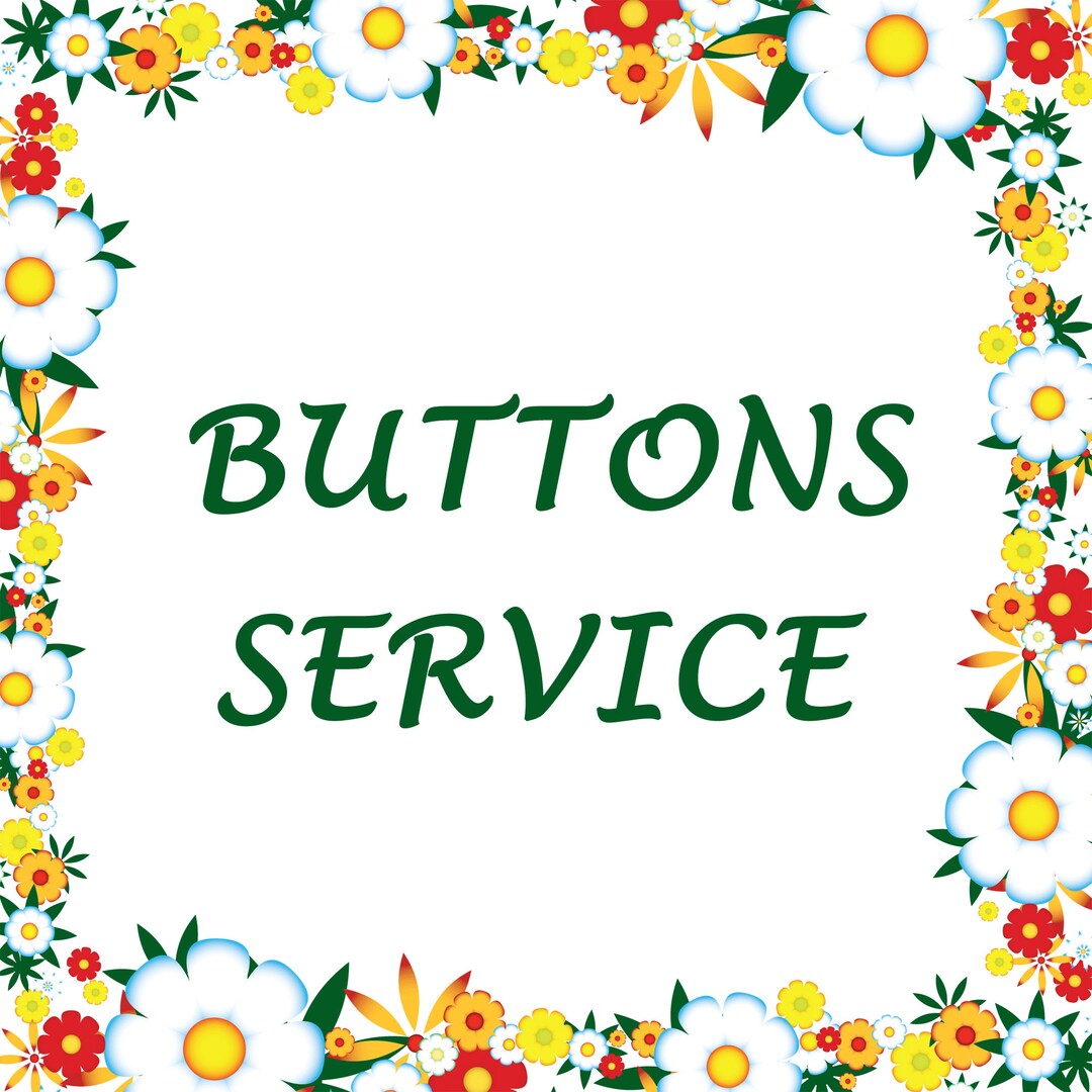 Buttons Service Put One Pair of Matching Buttons on Cap. Etsy