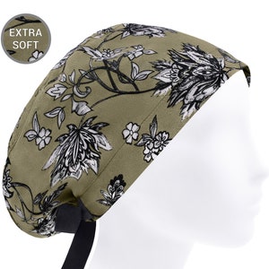 Scrub caps, scrub hat, surgery cap, surgical hats floral