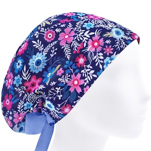 Scrub cap, scrub hat, surgery caps, surgical hats floral