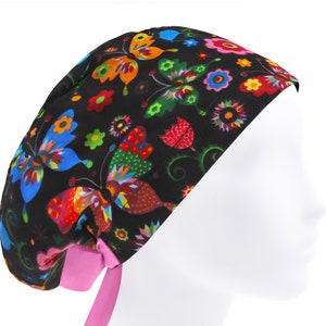 Surgical cap, scrub caps, scrub hats, surgery caps, butterfly nurse hat