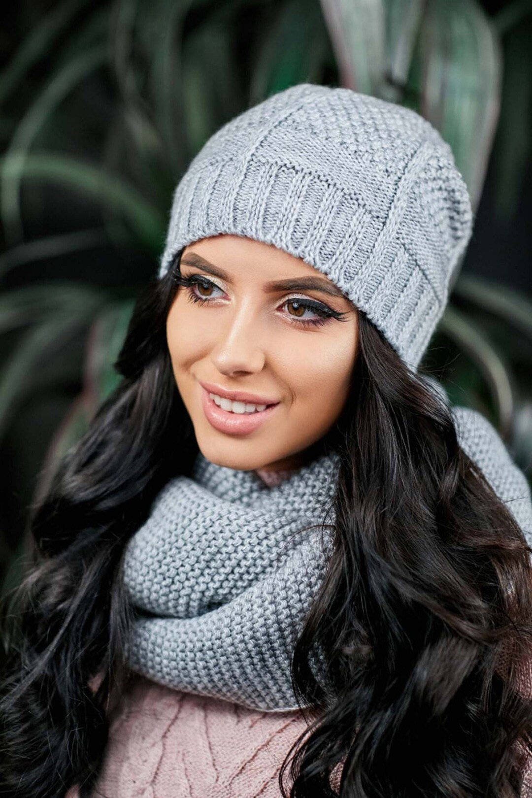 Slouchy Beanie Women Knit Hat Winter Hat Knitted Hats Warm Etsy