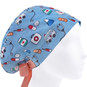 Nurse cap, surgical cap, scrub hats, medical scrub caps, blue scrub hat