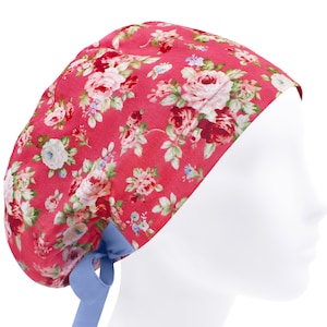 Womens scrub caps, scrub cap, surgical scrub hat, scrub hats floral
