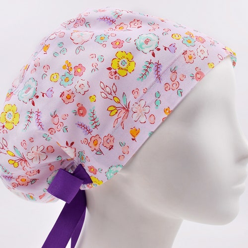 Womens Scrub Caps Scrub Hat Surgical Cap Flower Scrub Hats Etsy