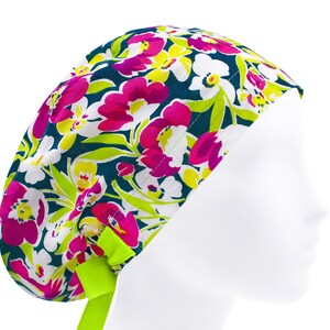Chapeau de récurage, bonnet de récurage, bonnets de chirurgie, chapeaux de chirurgie floraux