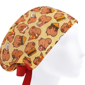 Capybara Scrub Hat, Euro chirurgische Haube, Krankenschwester Cap für Frauen, Tierarzt Chirurgische Technik Hut