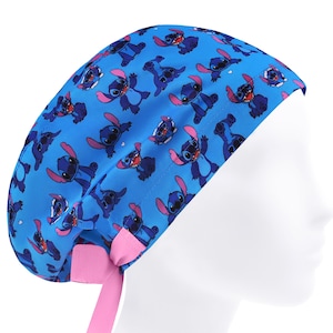 Cartoon Surgical Caps Women, Themed Scrub Hats for Nurse or Surgeon, Buttons Personalized Option