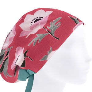 Surgical cap, scrub caps, scrub hats, flower surgery caps