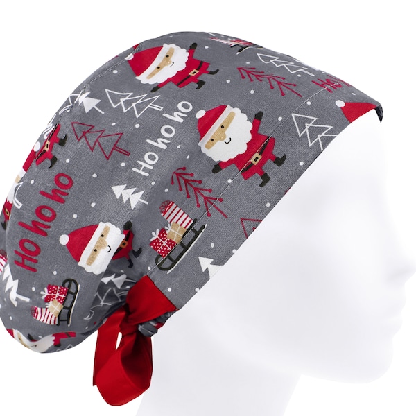 Christmas scrub cap, scrub hats, surgical cap women, womens scrub hat