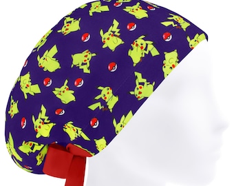 Bande dessinée de casquettes de gommage, jeu de chapeaux de gommage, femmes de casquette chirurgicale, bonnet de gommage pour femme, anime de casquette d'infirmière