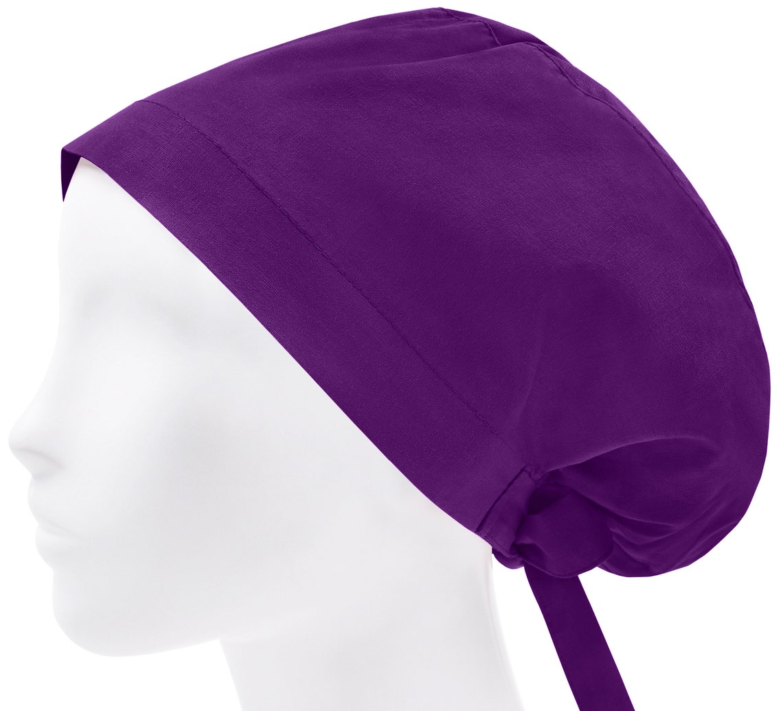 Scrub Cap Scrub Hat Surgery Caps Surgical Hats Solid Plum Etsy