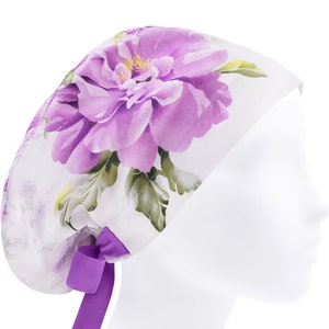 Scrub cap, surgical scrub hat, surgery caps floral, pion scrub hats