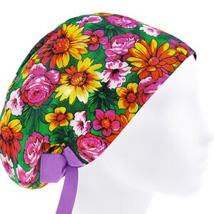 Surgical cap, scrub caps, scrub hats floral, nurse scrub cap