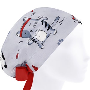 Scrub cap, scrub hats, surgery caps, cat surgical hat