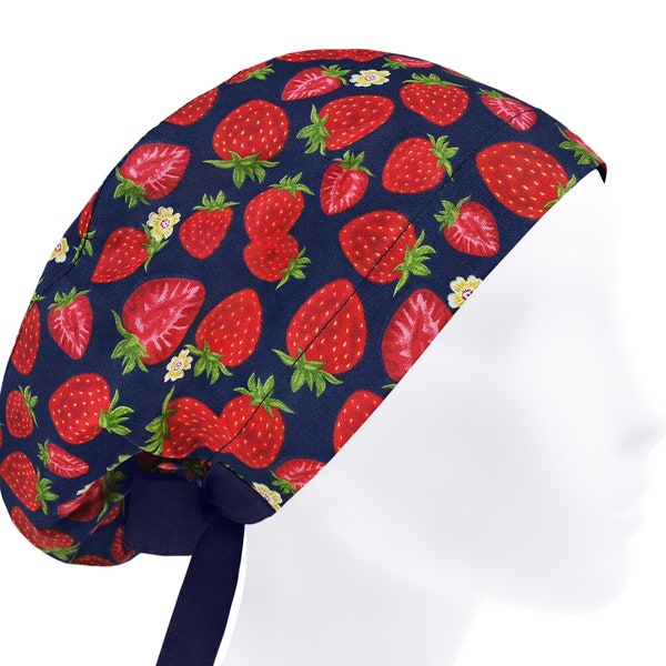 Surgical scrub hat, surgery caps, nurse scrub hats, strawberry scrub cap