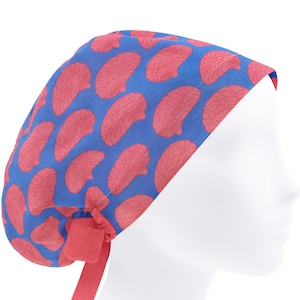 Brain scrub caps, nurse cap, surgical cap, scrub hat blue, neuro surgery caps
