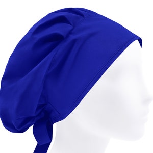 Surgical cap women, scrub hats, surgery caps, nurse hat, solid royal blue
