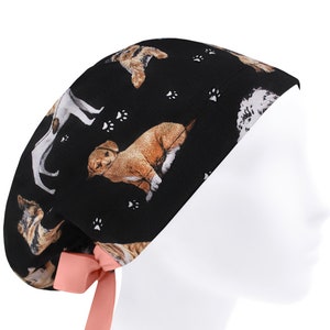 Scrub caps, scrub hats, surgical cap women, womens scrub hat, dog or cap