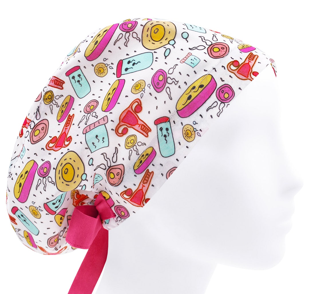 Nurse Cap, Scrub Caps, Surgical Cap Women, Scrub Hat Ob GYN, Uterus