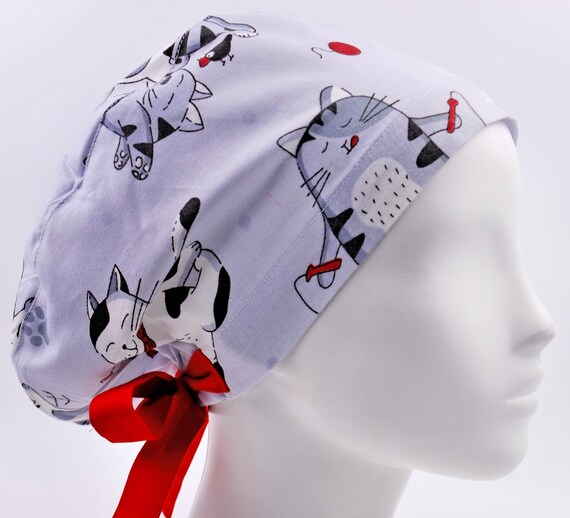 Scrub Cap Scrub Hats Surgery Caps Cat 